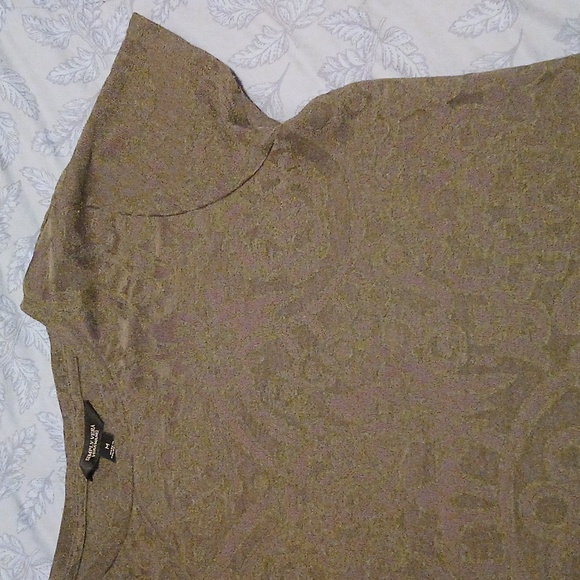 Simply Vera Vera Wang Short Sleeve Top in Olive Green Size M - Picture 5 of 10